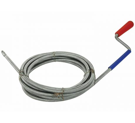 Pružina kanalizačná pochrómovaná ''krtko'' 5m, Ø6mm, EXTOL PREMIUM