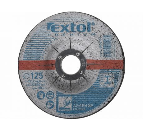 Kotúč brúsny na kov, 125x6,0mm, EXTOL PREMIUM