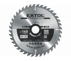 Kotúč pílový s SK plátkami, ø140x2,8x16mm, 30z, EXTOL PREMIUM