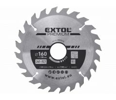 Kotúč pílový s SK plátkami, ø160x2,8x30mm, 24z, EXTOL PREMIUM