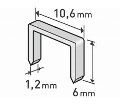 Spony do sponkovacej pištole 6mm, 10,6x1,2mm, 1000ks, EXTOL PREMIUM