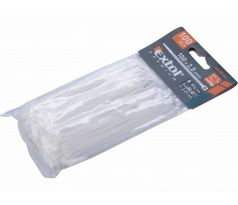 Pásky sťahovacie biele 2,5x100mm, 100ks, Ø22mm, 8kg, nylon PA66, EXTOL PREMIUM