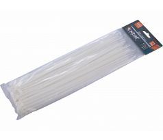 Pásky sťahovacie biele, 3,6x280mm, 100ks, Ø70mm, 18kg, nylon PA66, EXTOL PREMIUM