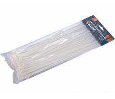 Pásky sťahovacie biele, 4,8x250mm, 100ks, Ø65mm, 22kg, nylon PA66, EXTOL PREMIUM