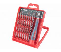 Skrutkovač na bity hodinársky, magnetický, 32-dielna sada, EXTOL PREMIUM