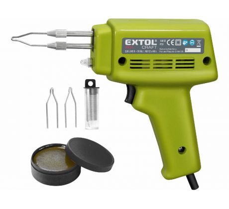 Pištoľ spájkovacia, príkon 100W, kufor, EXTOL CRAFT