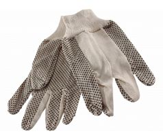 Rukavice bavlna, PVC terčíky, 10"