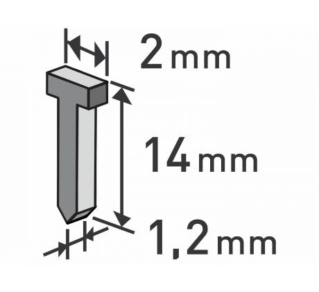 Klince do sponkovacej pištole 14x1,2mm, 1000ks, EXTOL PREMIUM