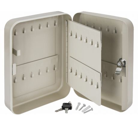 Schránka na kľúče oceľová, 250x180x80mm, 48 háčikov, 2x kľúč, EXTOL CRAFT