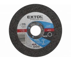 Kotúč rezný na oceľ a antikoro, 115x1,6mm, EXTOL PREMIUM