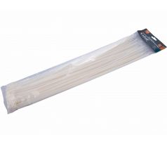 Pásky sťahovacie biele, 4,8x500mm, 100ks, Ø150mm, 22kg, nylon PA66, EXTOL PREMIUM