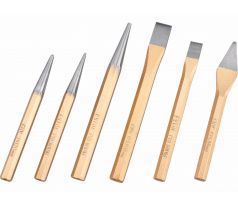 Sekáče, jamkár a priebojníky , 6-dielna sada, plechové puzdro, EXTOL PREMIUM