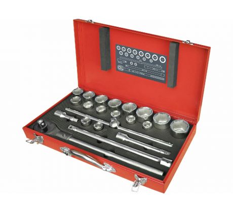 Sada nástrčných kľúčov, 3/4", 22ks, EXTOL PREMIUM