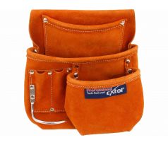 Vrecko na náradie, jednodielne, 6 vreciek, na opasok, kožené, EXTOL PREMIUM