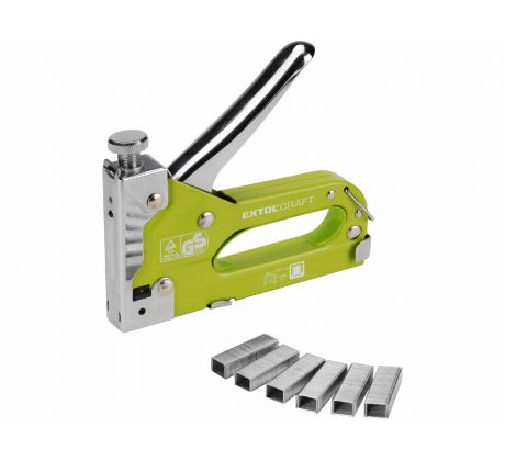 Pištoľ sponkovacia, hrúbka spony 0,7mm, dĺžka spony 4-14mm, EXTOL CRAFT