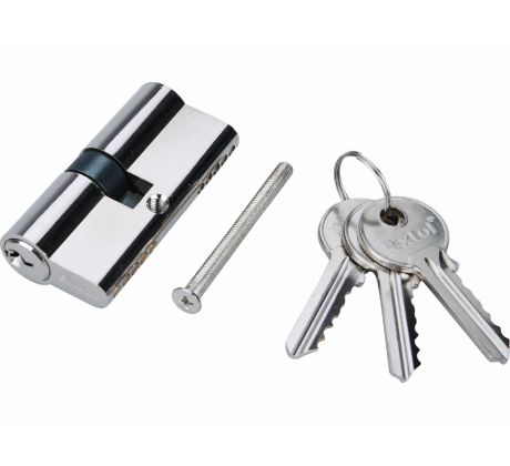 Vložka cylindrická poniklovaná, 65mm, 3x kľúč, EXTOL CRAFT