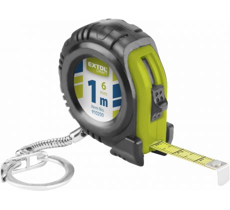 Meter zvinovací, 1m, šírka pásu 6mm, prívesok, EXTOL CRAFT