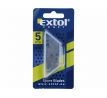 Brity do univerzálneho noža zahnuté, 5ks, EXTOL CRAFT