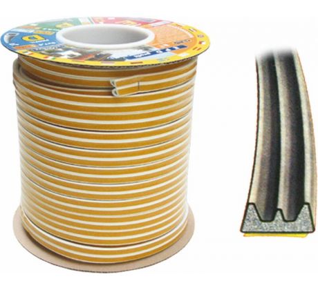 Tesnenie samolepiace profil E 55701, 1m, 9x4mm, biele, Tesa