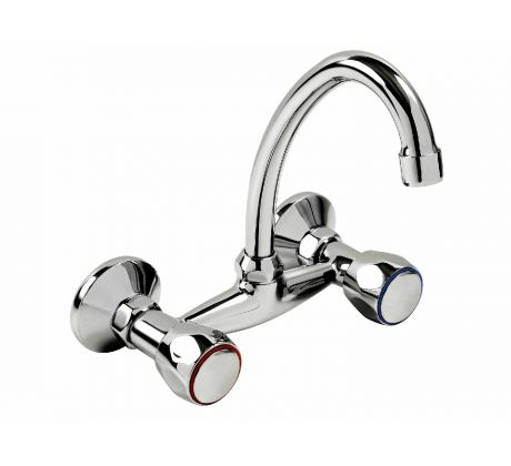Batéria nástenná umývadlová / drezová, rozstup 150mm, 150mm, keramický ventil, chróm, BALLETTO