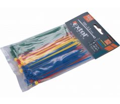 Pásky sťahovacie farebné 2,5x100mm, 100ks, Ø22mm, 8kg, nylon PA66, EXTOL PREMIUM