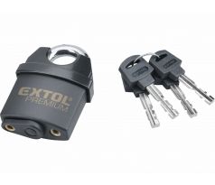 Zámok visací bezpečnostný vodeodolný, 4 kľúče, 50mm, EXTOL PREMIUM