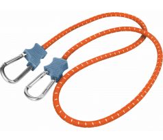 Popruh elastický s karabínami, 80cm x Ø10mm, kovová karabína, EXTOL PREMIUM