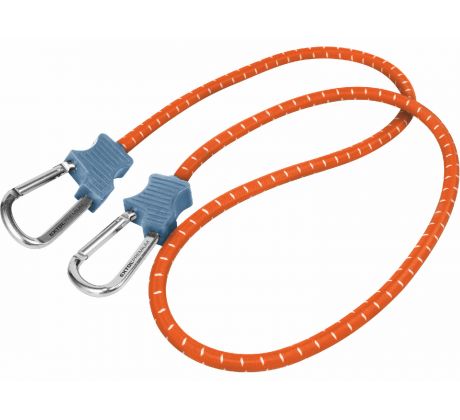 Popruh elastický s karabínami, 80cm x Ø10mm, kovová karabína, EXTOL PREMIUM