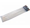Pásky sťahovacie biele, 7,6x380mm, 50ks, Ø100mm, 55kg, nylon PA66, EXTOL PREMIUM