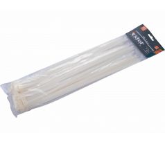 Pásky sťahovacie biele, 7,6x380mm, 50ks, Ø100mm, 55kg, nylon PA66, EXTOL PREMIUM
