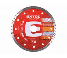 Kotúč rezný diamantový Turbo plus, ø150mm, EXTOL PREMIUM