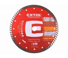 Kotúč rezný diamantový Turbo plus, Ø230mm, EXTOL PREMIUM