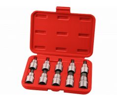 Hlavice zástrčné HEX, 1/2", 10ks, CrV/S2, EXTOL PREMIUM