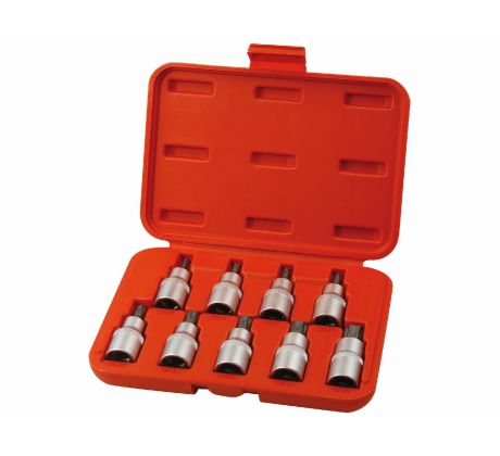 Hlavice zástrčné TORX, 1/2", 9ks, CrV/S2, EXTOL PREMIUM