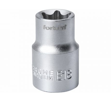 Kľúč nástrčný TORX, E18, 1/2”, FORTUM