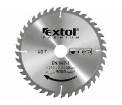 Kotúč pilový s SK plátkami, ø125x2,6x22,2mm, 24z, EXTOL PREMIUM