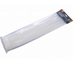Pásky sťahovacie biele, 4,8x400mm, 100ks, Ø105mm, 22kg, nylon PA66, EXTOL PREMIUM