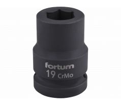 Kľúč nástrčný rázový, 19mm, 3/4”, FORTUM