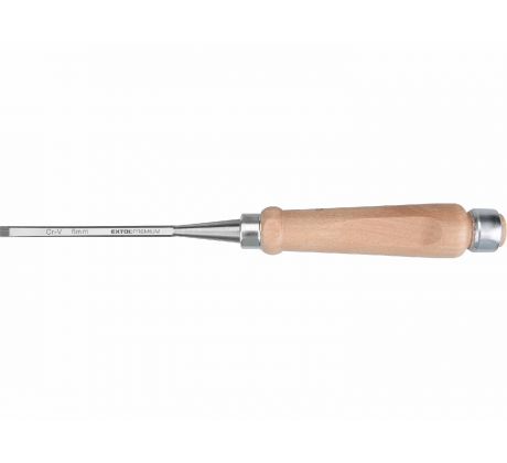Dláto, drevená rukoväť, 6mm, dĺžka 275mm, CrV, EXTOL PREMIUM