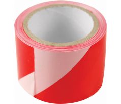 Páska výstražná, 75mmx100m, PE, červeno-biela, EXTOL CRAFT