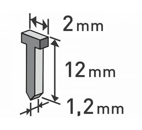 Klince do sponkovacej pištole 12x1,2mm, 1000ks, EXTOL PREMIUM
