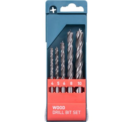 Vrtáky do dreva, sada 5ks, Ø4-10mm, CrV, CrV, EXTOL PREMIUM