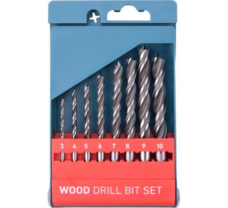 Vrtáky do dreva, sada 8ks, Ø3-10mm, CrV, CrV, EXTOL PREMIUM