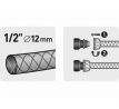 Rýchlospojka na hadicu mosadzná, 1/2'', STOP ventil, mosadz, EXTOL PREMIUM