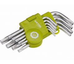 Kľúče Torx s dierkou krátke, 9-dielna sada, T10-50, EXTOL CRAFT