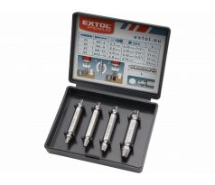 Vytahovače zalomených skrutiek, sada 4ks, M5-M14, HSS, HSS, EXTOL PREMIUM
