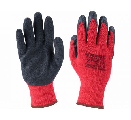 Rukavice bavlnené polomáčané v latexe, 9", EXTOL PREMIUM