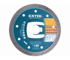 Kotúč rezný diamantový Turbo Thin Cut, 125mm, suché aj mokré rezanie, EXTOL INDUSTRIAL