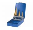 Vrtáky stupňovité TiN, sada 3ks, ø4-12/1mm, ø4-20/2mm, ø4-32/2mm, EXTOL CRAFT