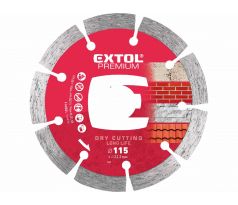 Kotúč rezný diamantový segmentový Long Life, 115mm, EXTOL PREMIUM